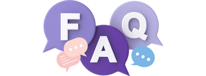 よくある質問(FAQ)を表す吹き出し付きのアイコン画像