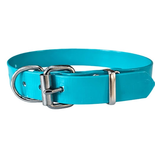 Working dog collar PVC 25mm in teal