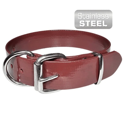 Working dog collar PVC stainless steel 32mm