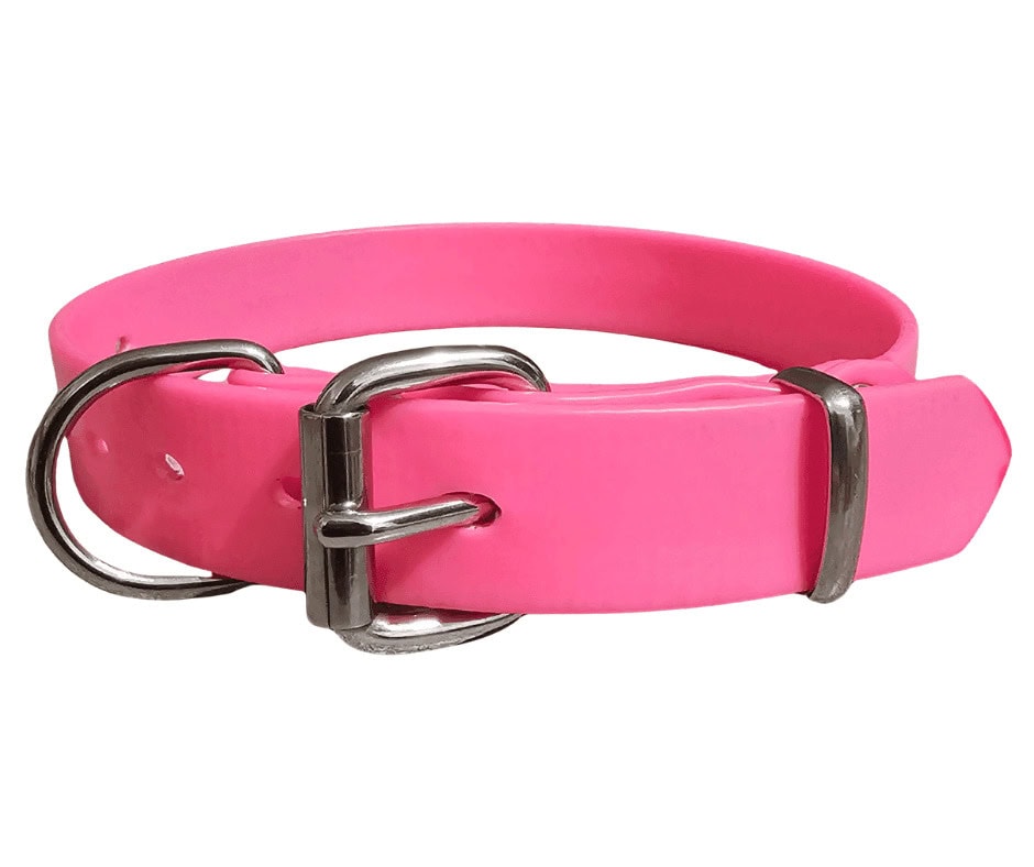 working dog collar pvc stainless steel 25mm