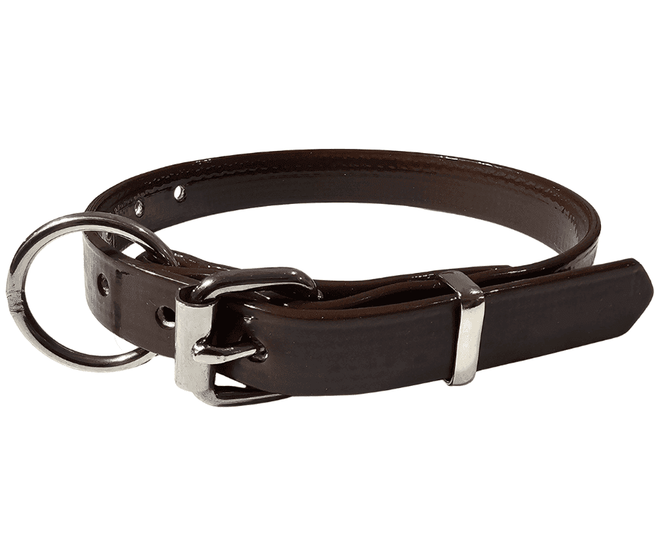 Working Dog Collar PVC 20mm in brown. Durable, soft, UV resistant and flexible. Made to last and great for Australian conditions.