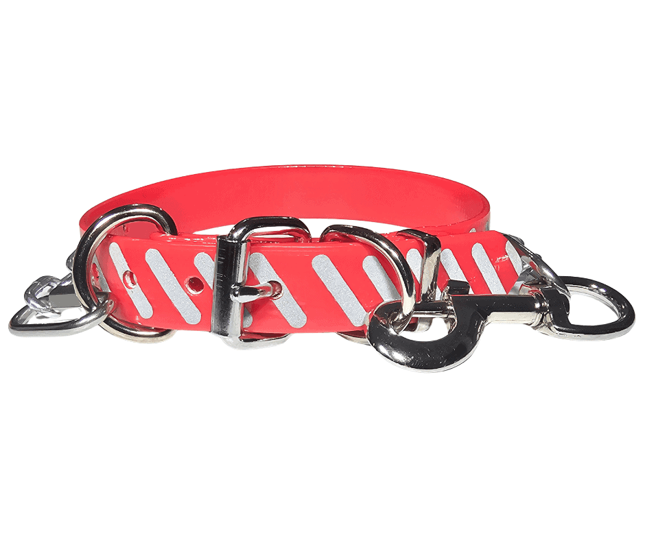 Reflective PVC Working Dog Collar & Tie Out 25mm