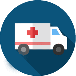 Ambulance vehicle with medical cross symbol, emergency transport, healthcare services.