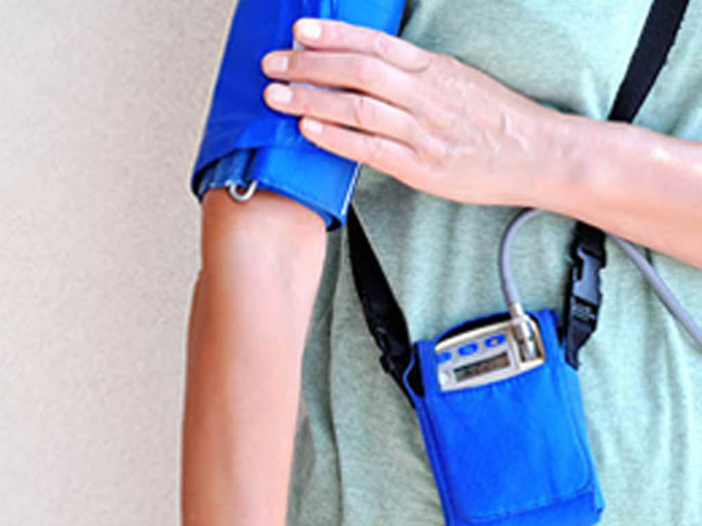 Medical blood pressure monitoring device used at Deepak Heart Institute for cardiovascular health assessment, with a focus on heart disease prevention.