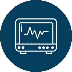 Electrocardiogram monitor showing heart activity, symbolizing cardiac health and medical diagnostics.