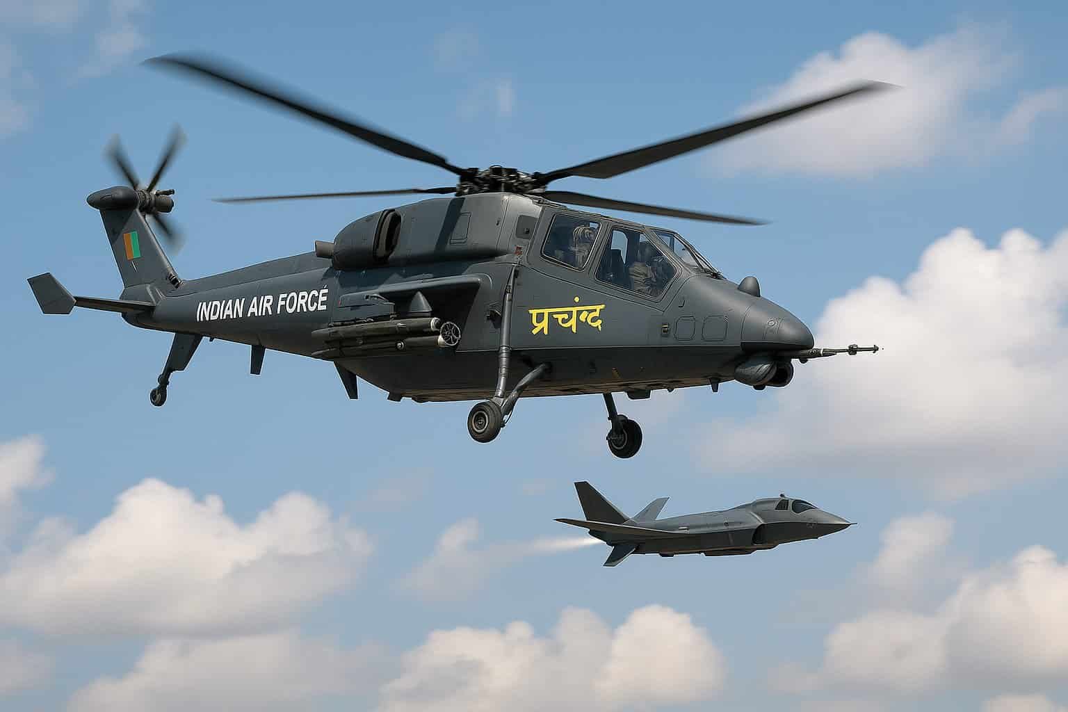 LCH Prachand anti-drone role with air-launched drone in action.