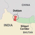 India China Doklam standoff map