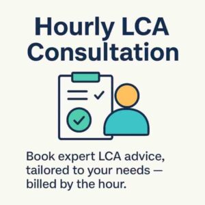 Hourly LCA consultation services, customized advice.