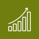 Graph showing business growth and success at Del Mar Car Care, highlighting quality auto services and customer satisfaction.