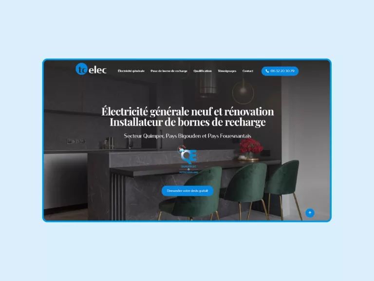TC Elec site internet page d'accueil