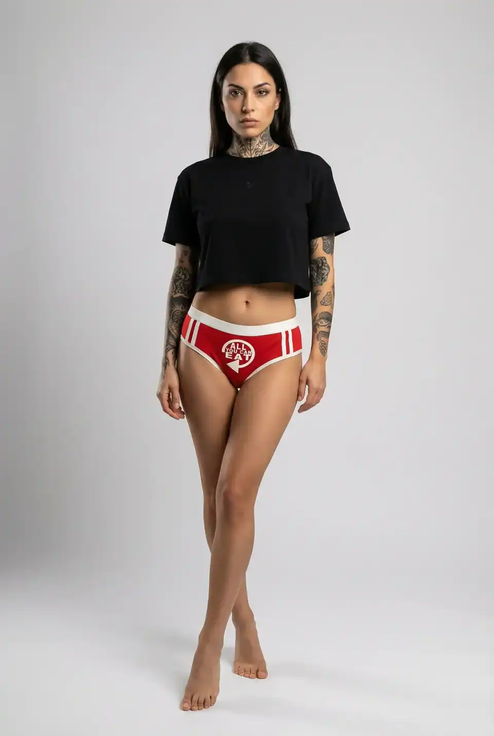 Women’s Graphic Brief – All You Can Eat Front Print