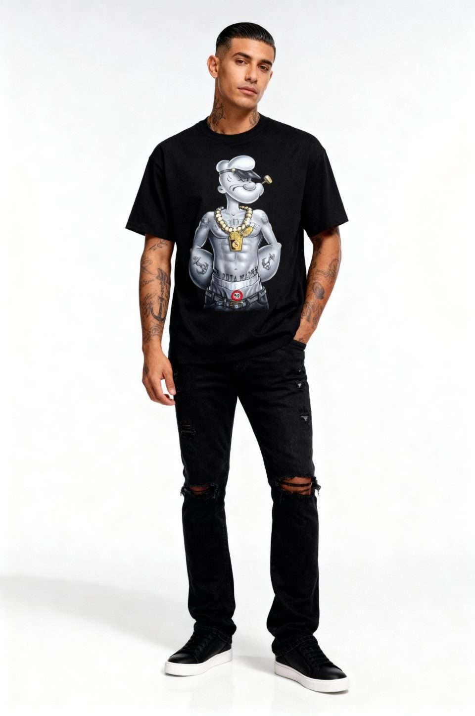 De Puta Madre 69 streetwear T-shirt with Mickey Mouse graphic, made in Italy.