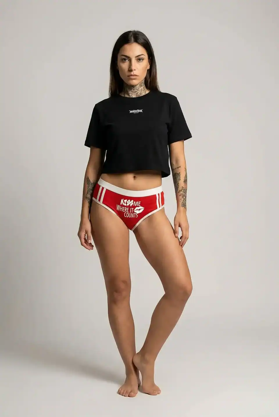 Women’s Cotton Brief – Kiss Me Where It Counts