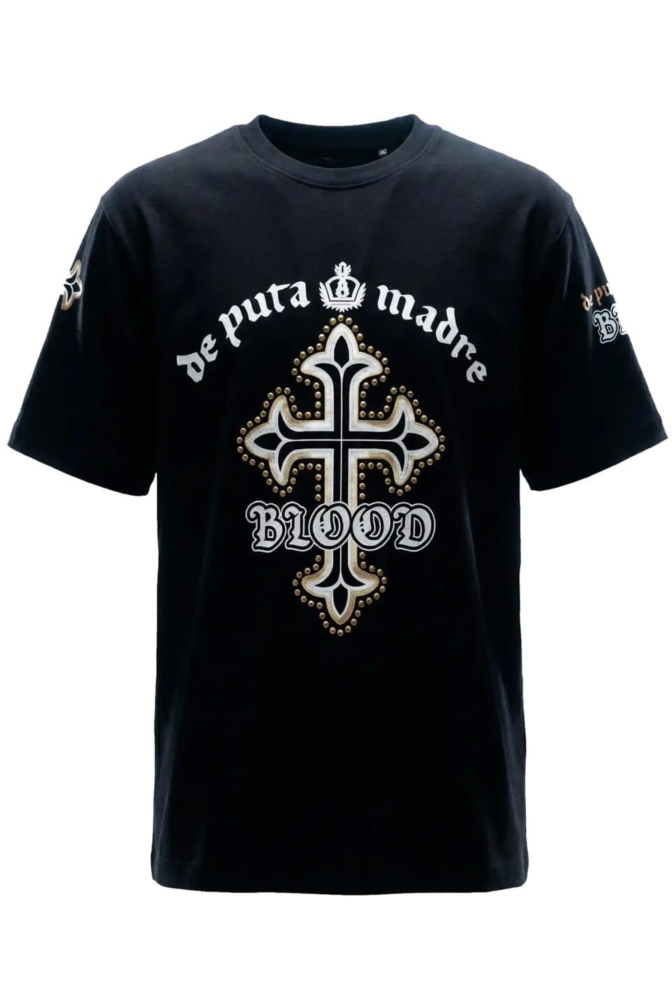 Crew Neck T-Shirt Hail Mary Nero Stras