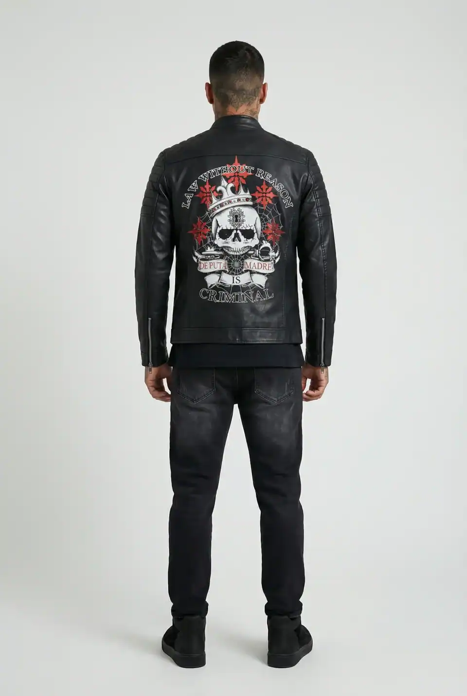 De Puta Madre 69, made in Italy, streetwear-inspired crewneck sweatshirt featuring bold skull graphi.
