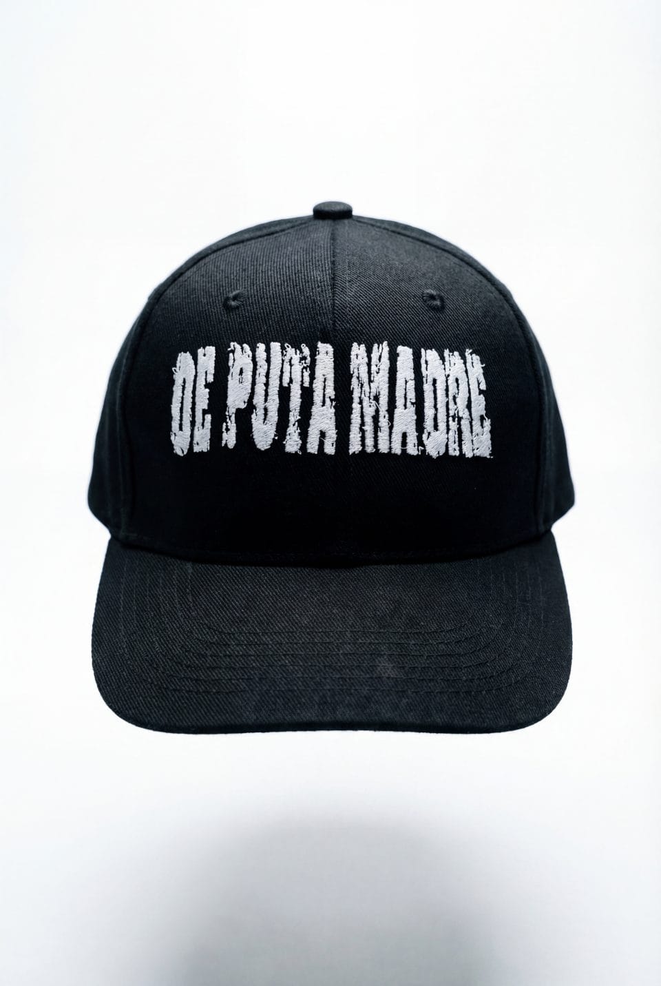 Glow-in-the-Dark Distressed Embroidery Snapback Cap