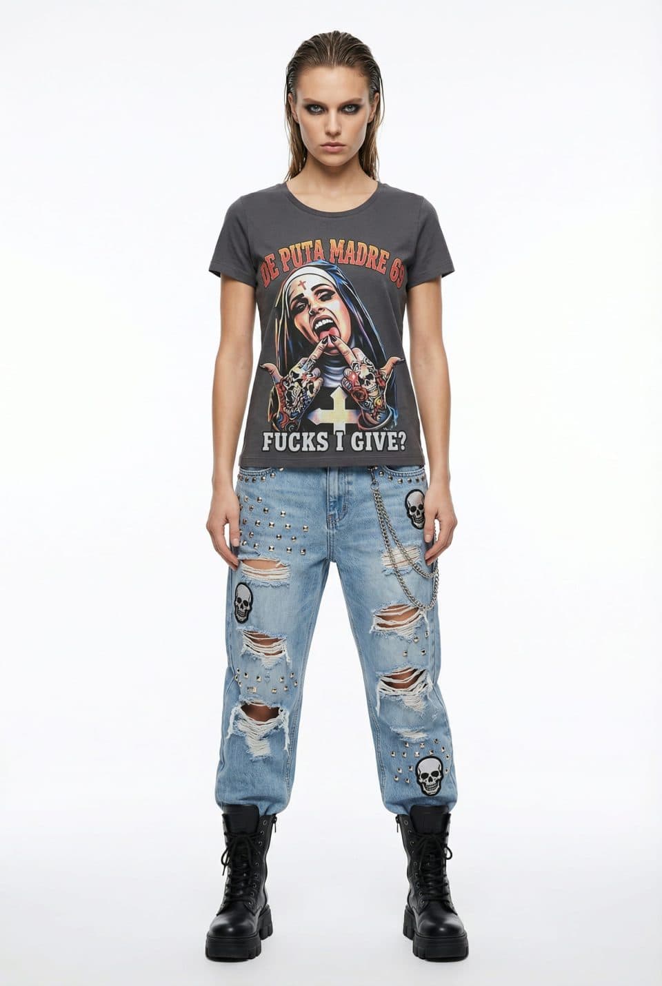 De Puta Madre 69 made in Italy streetwear graphic tee with bold design.