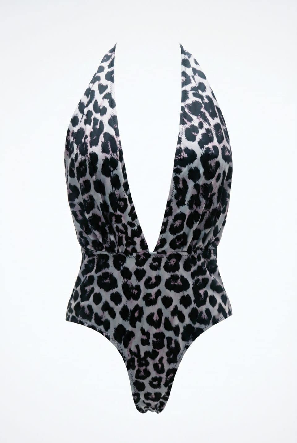 Women’s Leopard One Piece Swimsuit Backless Deep Cut Sexy Summer