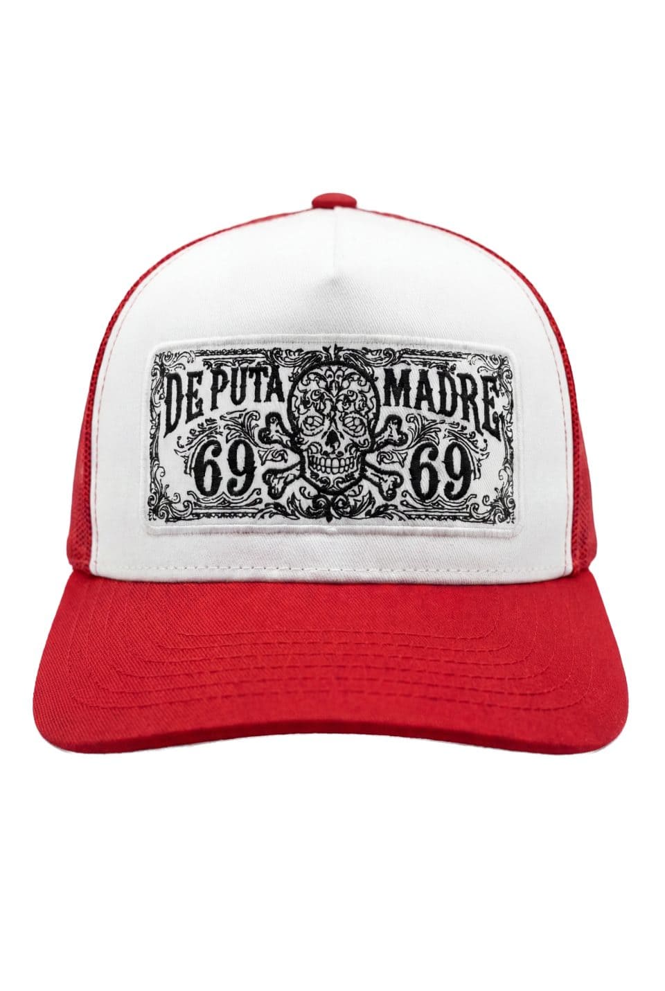 Skull Embroidery Trucker Cap – Urban Streetwear Style