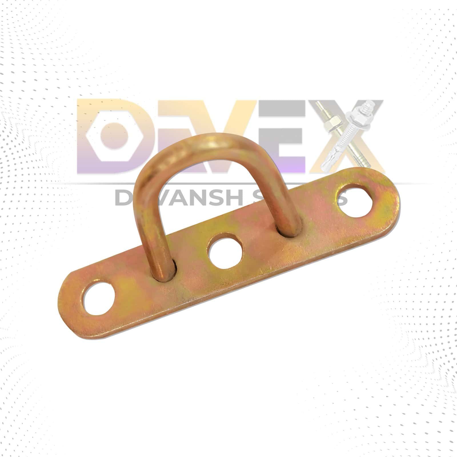 Durable D hook designed for secure lifting and rigging in industrial settings.