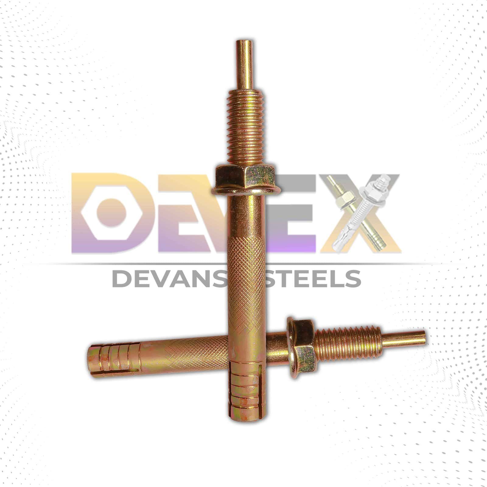 Anchor bolt for secure fastening in construction projects, made of durable steel for strength and re.