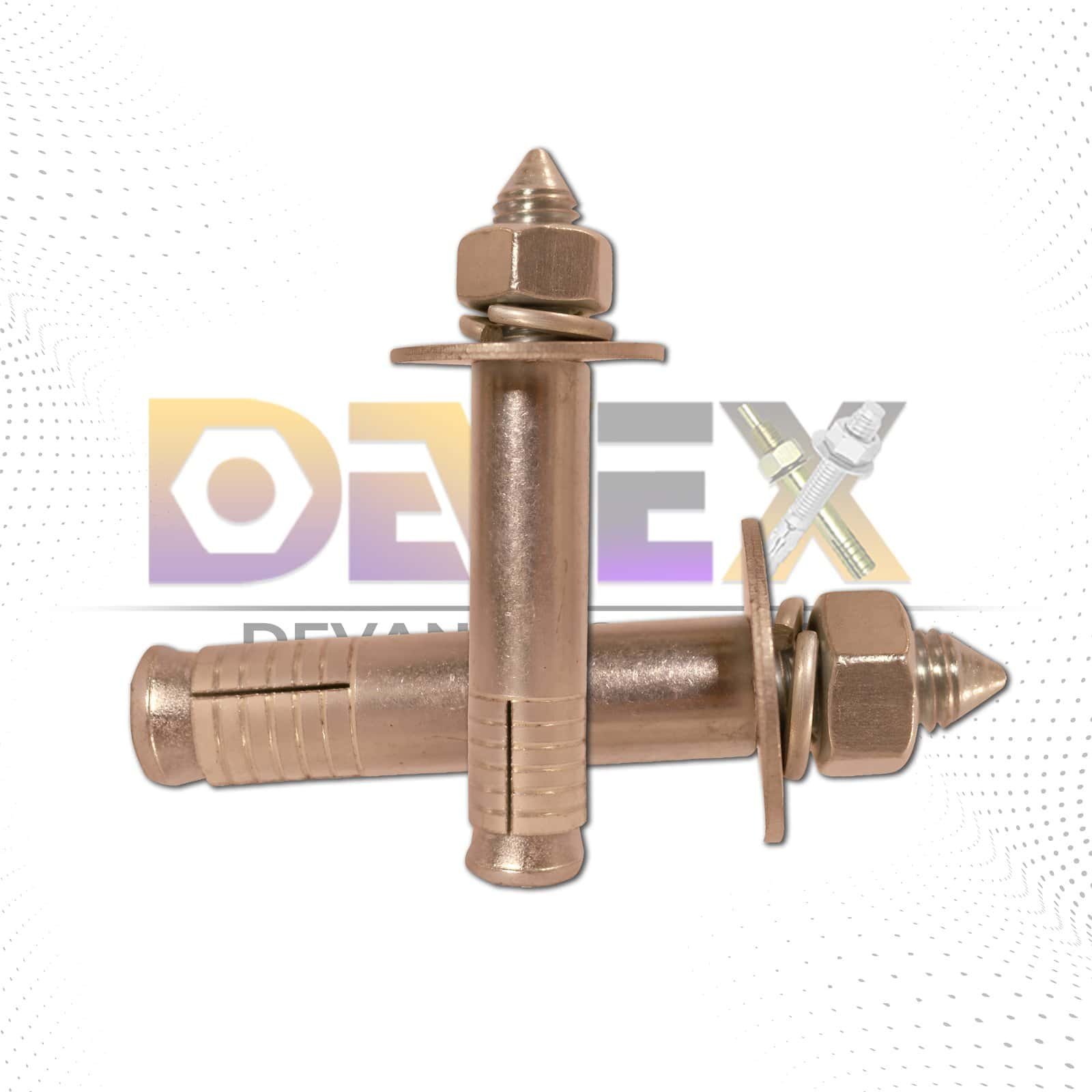 Projection bolt used in construction and steel structures for secure fastening.