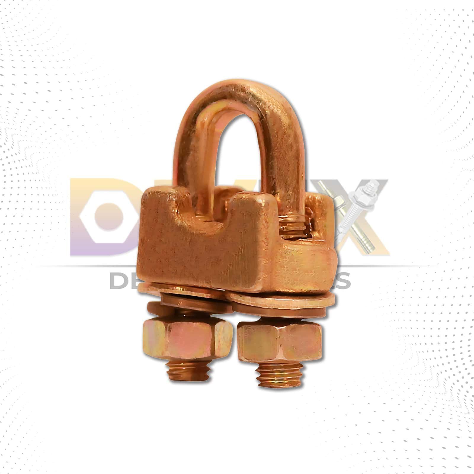 Secure wire rope clamp for lifting and rigging applications. High-quality steel for durability and s.