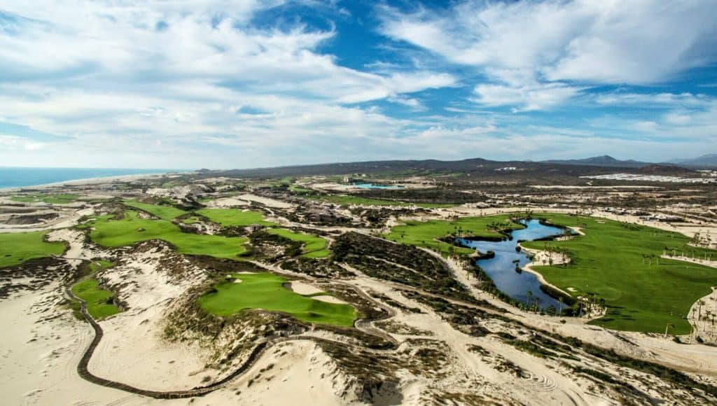The Dunes Golf Club At Diamante Los Cabos With Rolling Sand Dunes And Ocean Horizon