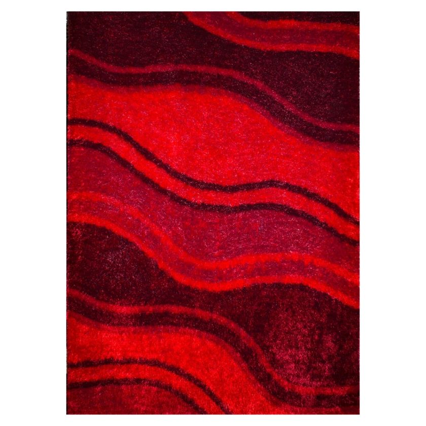 Tapete decorativo expo design 160x225 cm modelo ondas rojo (1) min