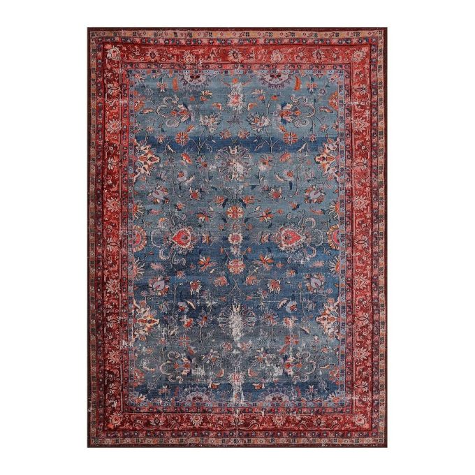 Tapete decorativo kyle vintage azul rojo (1)
