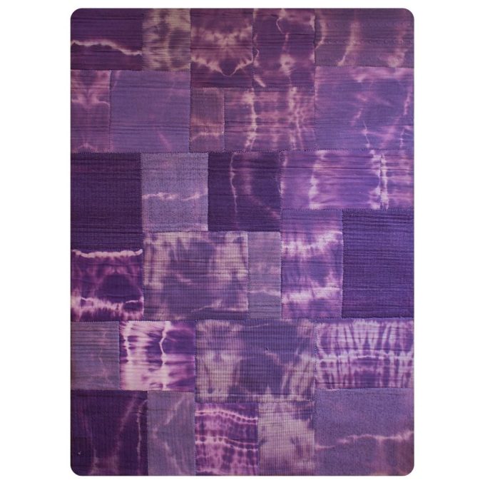 Tapete Decorativo Bazhars Wool Patchwork Diseño Morado (3)