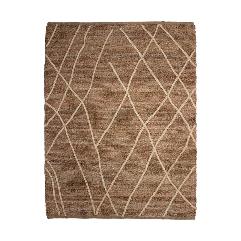Tape'te decorativo yute hessian lines black (9)