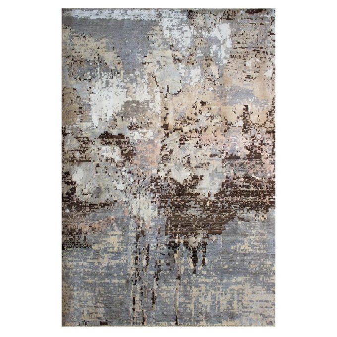 Tapete Decorativo Bazhars Wool And Silk Gris (2)