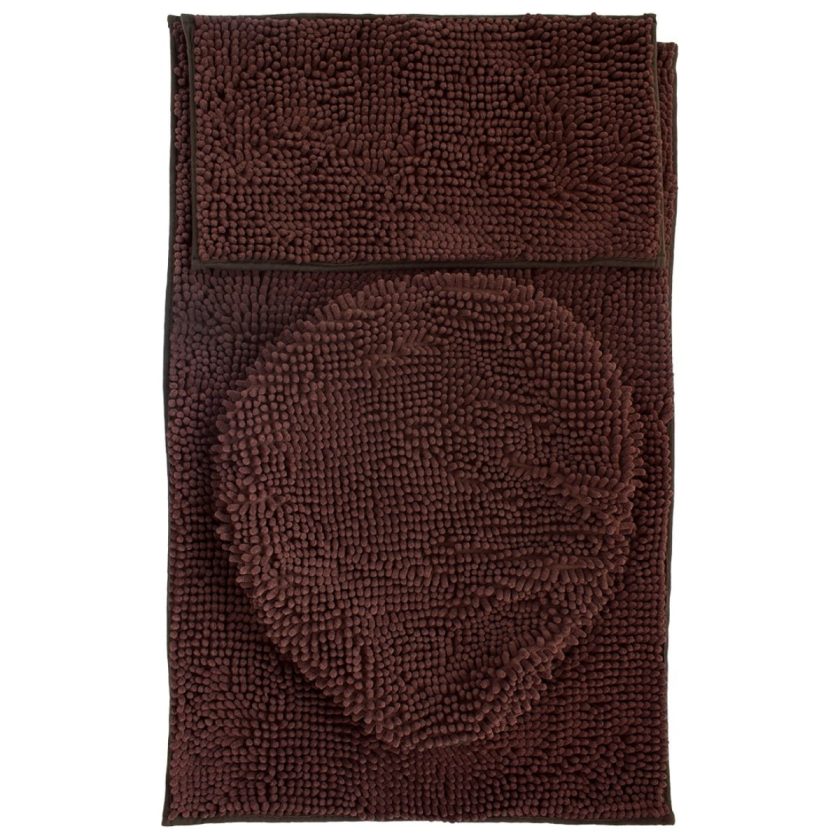 Tepete de baño set silk 3 piezas cafe (2)