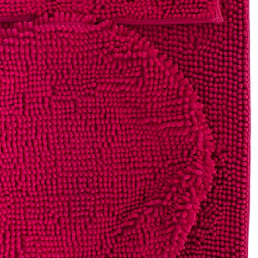 Tepete de baño set silk 3 piezas fiusha (1)