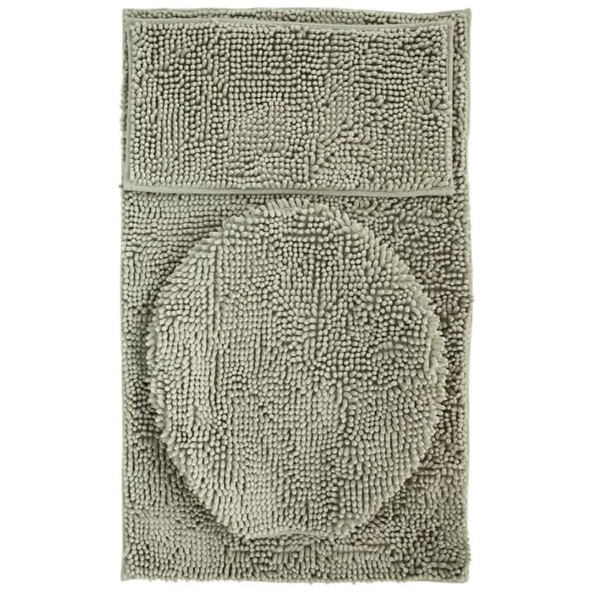 Tepete de baño set silk 3 piezas gris claro (2)
