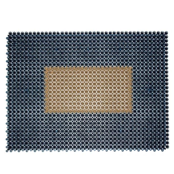 Tapete de entrada ensamblable step in 43x57 cm limpieza bicolor colores varios (18)