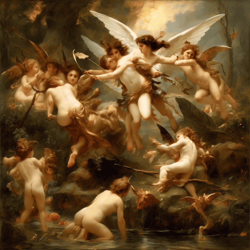 Nymph and Cupids – Thomas Couture