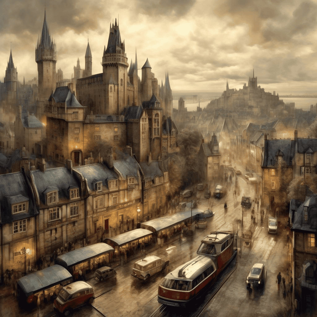 Landscape with castle – Anton Romako