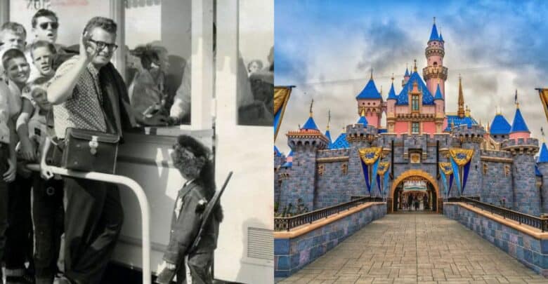 Dave MacPherson opening day with Sleeping Beauty Castle
