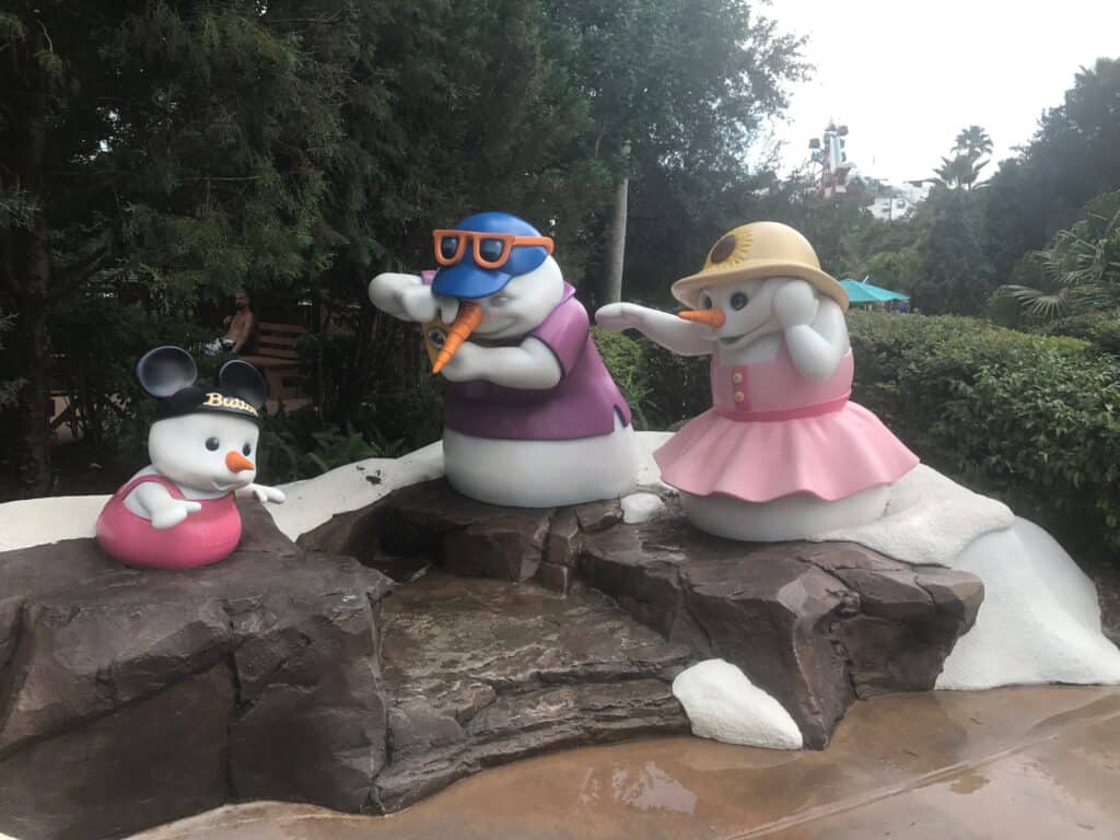 Snowman family at Blizzard Beach