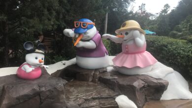 Snowman family at Blizzard Beach