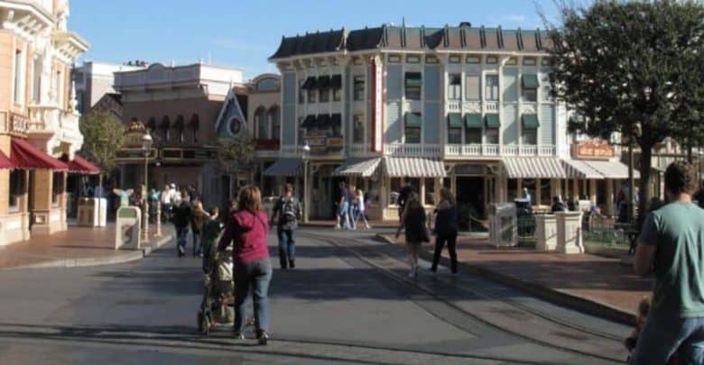 Disneyland Park's Main Street USA relatively empty of crowds.