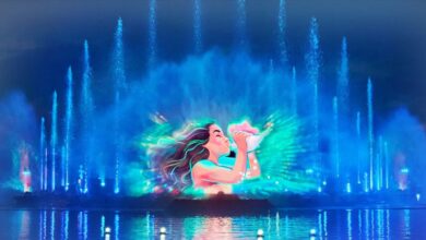 Moana scene of Disney Cascade of Lights