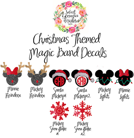 Christmas MagicBand Decals
