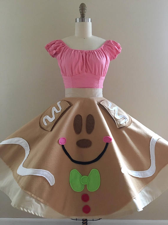 Gingerbread Mickey Skirt