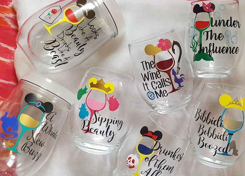 Disney Princess Wine Glasses