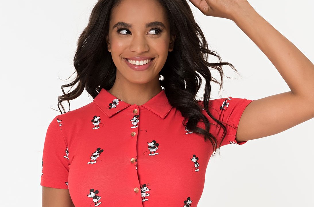 Cakeworthy Vintage Style Red Mickey Dress