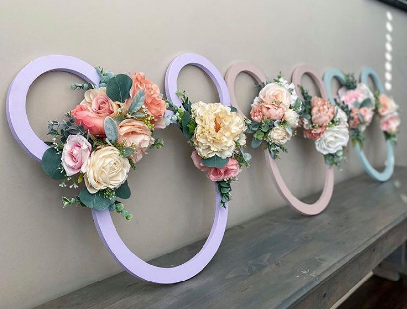 Vintage Floral Mickey Wreaths
