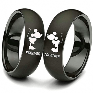 Matching Minnie and Mickey Rings